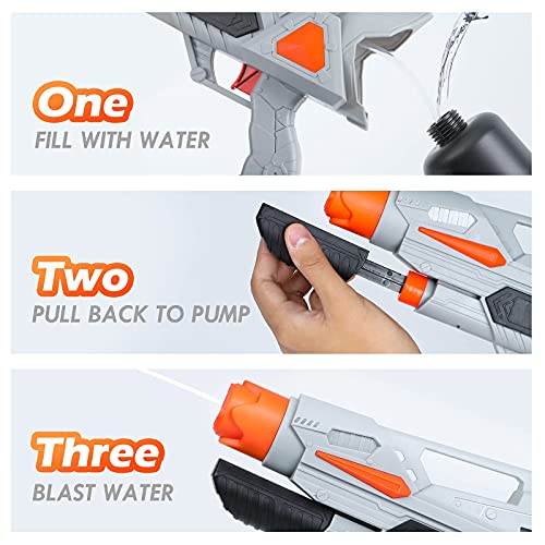 image for Tinleon Water Gun for Kids Adults: Squirt Gun 1740cc High Capacity Wat