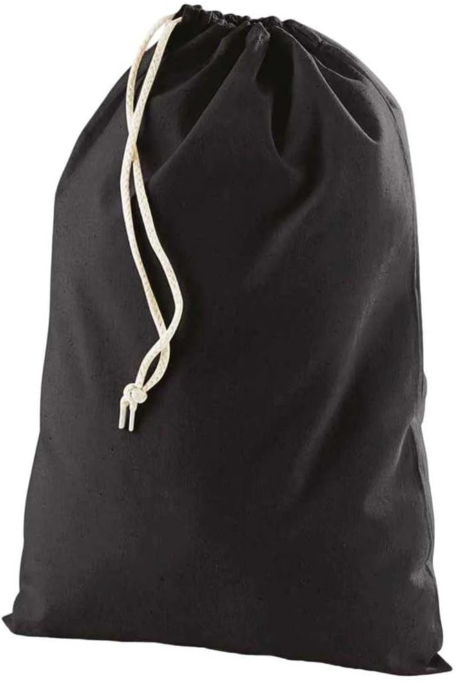 Westford Mill Unisex Cotton Stuff Bag (W115) - Laundry Shoes Storage Pouch - Navy (L) image 2