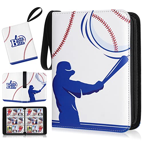 Baseball Card Binder 9 Pocket, Simboom 900 Cards Trading Card Binder Holder Collectors Card Album With 50 Removable Sleeves, 4 Ring Sports Game Card Binder Folder Fits For Football, Baseball Cards #TOP6