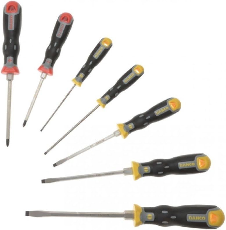 Bahco Tekno+ Screwdriver Set 7 Piece 5 x Slotted 2 x Phillips BAH202007