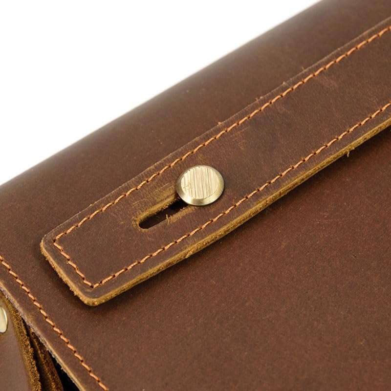 Retro Long Wallet Men's Genuine Leather Vertical Casual Money Clip