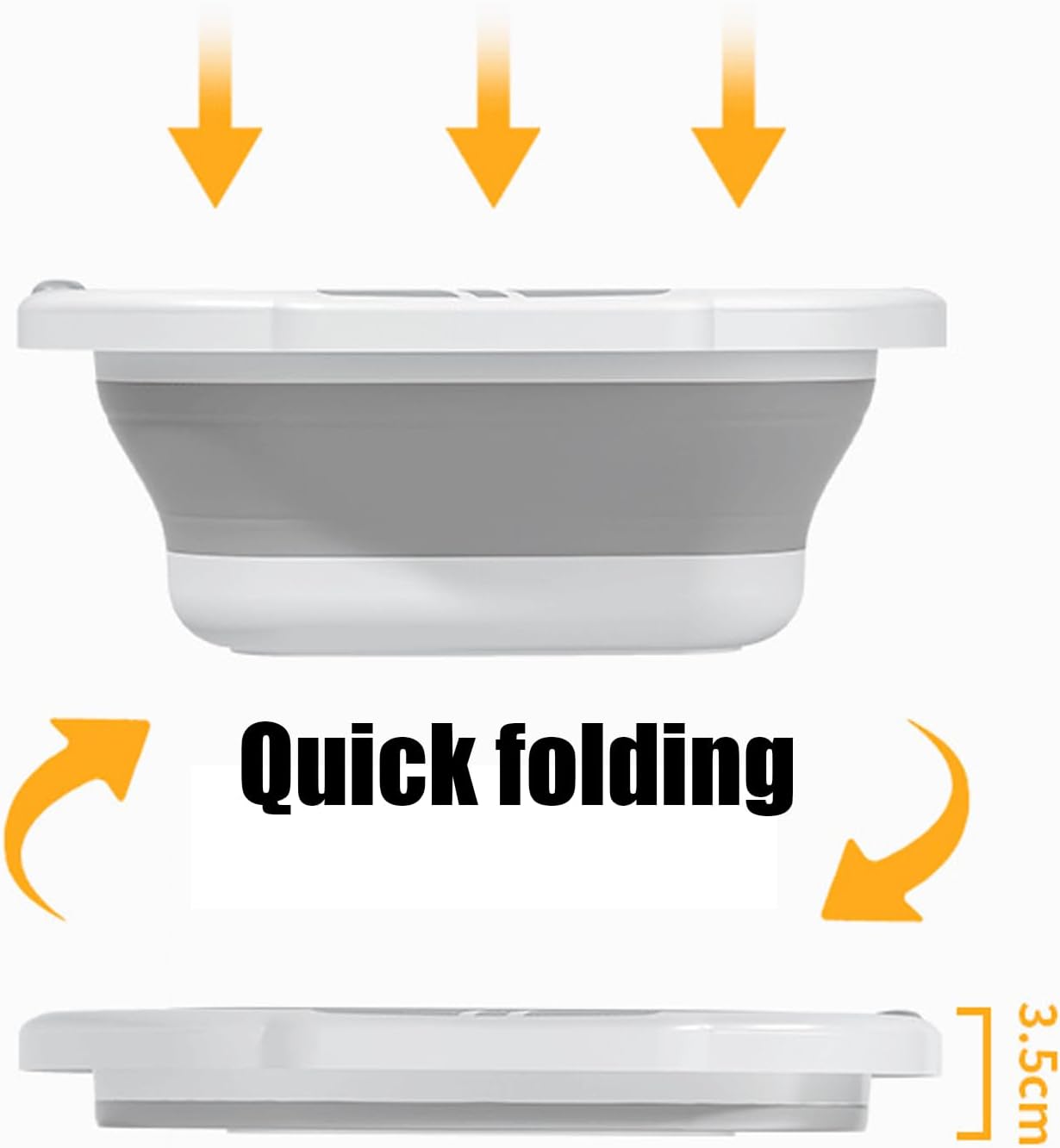 Wash Basin Foldable | Multiuse Sink Tub - Portable Face Washing Tub for Fruit Clothes Foot Soaking Kitchen, Camping Laundry Wash Bin