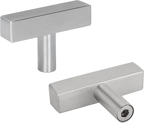 Miniatura 9 de LONTAN Paquete de 10 pomos de gabinete de cocina dorados cepillados, accesorios de baño modernos, manijas de gabinete de acero inoxidable