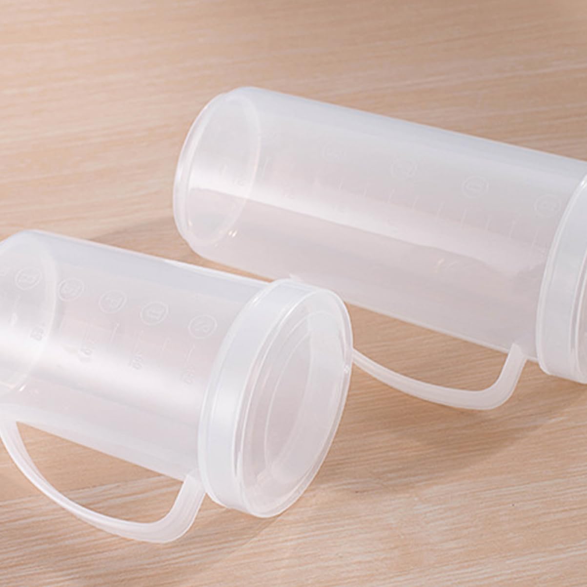 ABOOFAN 6 Pz tazza tazze graduate brocca di miscelazione in plastica contenitori caffettiera brocca di caffè brocca con bilancia maneggiare contenitore Forno a microonde Riutilizzabile