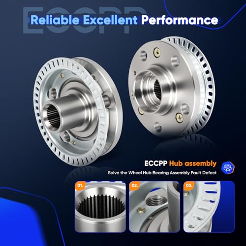 Image of ECCPP 2-Piece 930-800 Wheel Hub Bearing TT Quattro 2000-2006 | 1998-2010 Pre-Greased Sealed