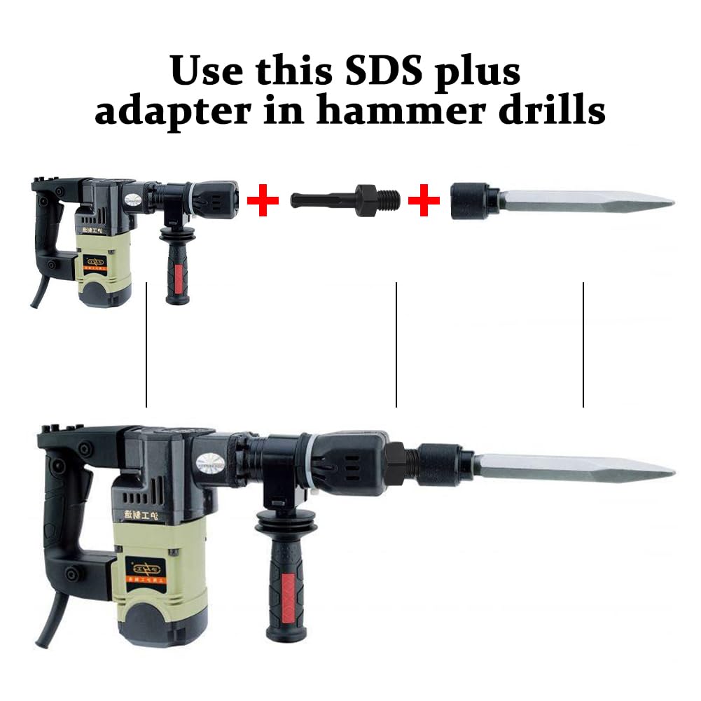 AHANDMAKER Core Drill Bit Adapter M14 Thread Male to SDS Plus Shank - Image 4