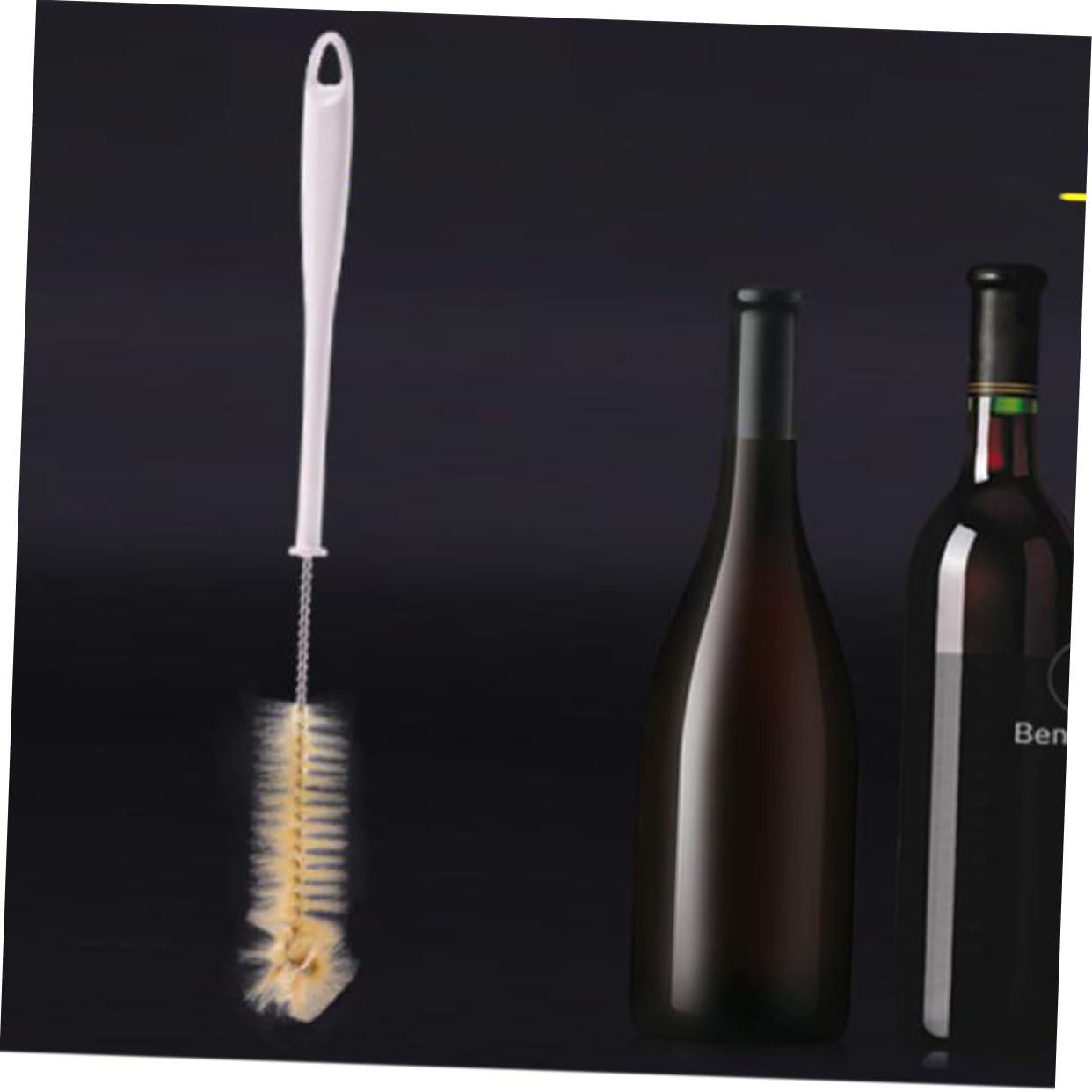 FRCOLOR Vase Cleaning Brush 3pcs Beaker Cleaning Boar Hair Cleaning Brush Tube Cleaning Wild Boar White Pipeline Glasses Cleaning Brush