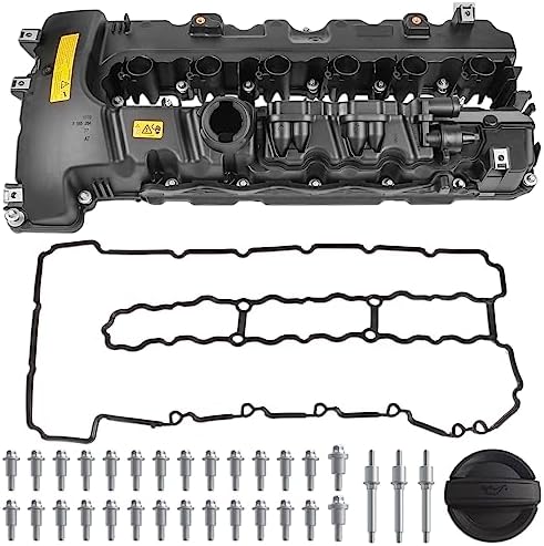 MOSTPLUS 11127565284 Engine Valve Cover Compatible with BMW 535i 135i 335i X6 Z4 N54 Turbo Valve Cover