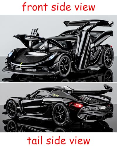 Modelo de coche a escala 1:32 Therina Jesko negro miniatura 6