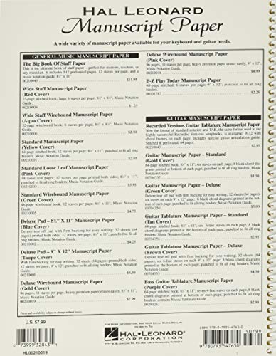 Deluxe Wirebound Super Premium Manuscript Paper (Gold Cover) #TOP1