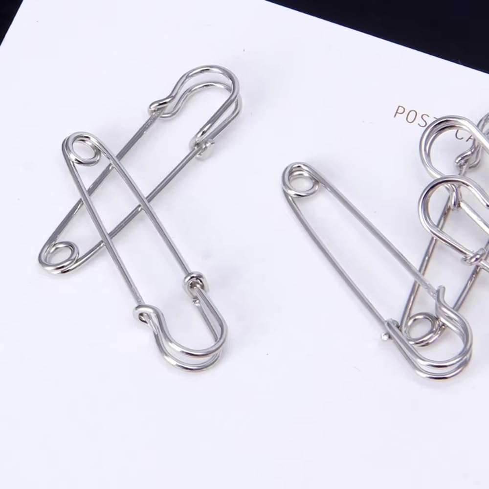 Alfileres de seguridad resistentes para manualidades, 10 accesorios para hacer broches, ideales para faldas, chales, proyectos de costura, duraderos y fiables para uso doméstico