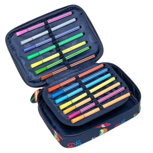 Kit Mochila De Rodinhas Reforçada Infantil Escolar Lancheira (Azul)