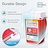 Sharps Container Small - Sharps Containers for Home Use and Labs - Portable Needle Disposal and Travel Size Biohazard Bin - 1 Quart (Pack of 1) #4
