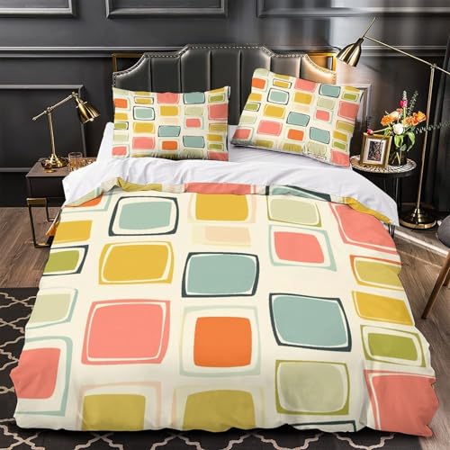 Housse de couette hypoallergénique de qualité supérieure motif rétro