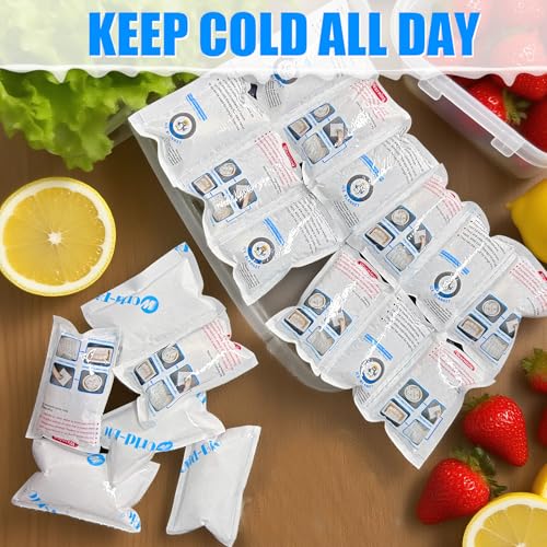 Image of Ice Pack Bulk, Flexible Cold Ice Pack Sheets for Coolers, Dry Ice for Shipping Frozen Food, Long Lasting Shipping Cold Packs, Automatic Cut, 3.5x2.2Inch, 96 Packs
