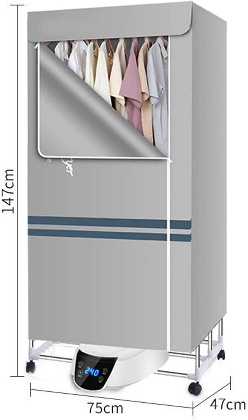 Double Layer Portable Clothes Dryer, efficient Indoor Wet Laundry Warm air Heating Drying Rack Wardrobe, PTC hot air Heating, Smart Remote control2300w