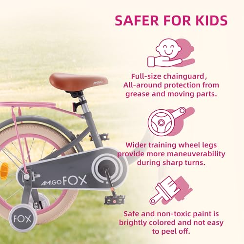 Image of Royalbaby Princess Girls Kids Bike 12 14 16 18 20 Inch Children Bicycle with Basket for Age 3-12 Years