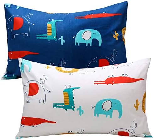 13x18 Toddler Pillow Cover Nursery Pillow Cases Cover for Kids Pillows 2 Packs Baby Nursery Bedding Sets for Boys