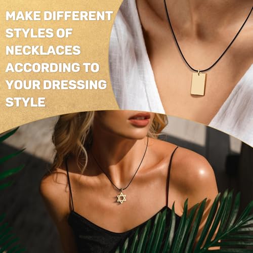 Maqihan WRM-LEATHER CHAINS01 100Pcs Black Necklace Cord - Maqihan Black Waxed Necklace Cord Leather Cord Chain Necklace String Bracelet thumb #3
