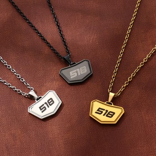 Personalized Custom Motocross Number Necklace,Dirt Bike Name Necklace Gift for Men2