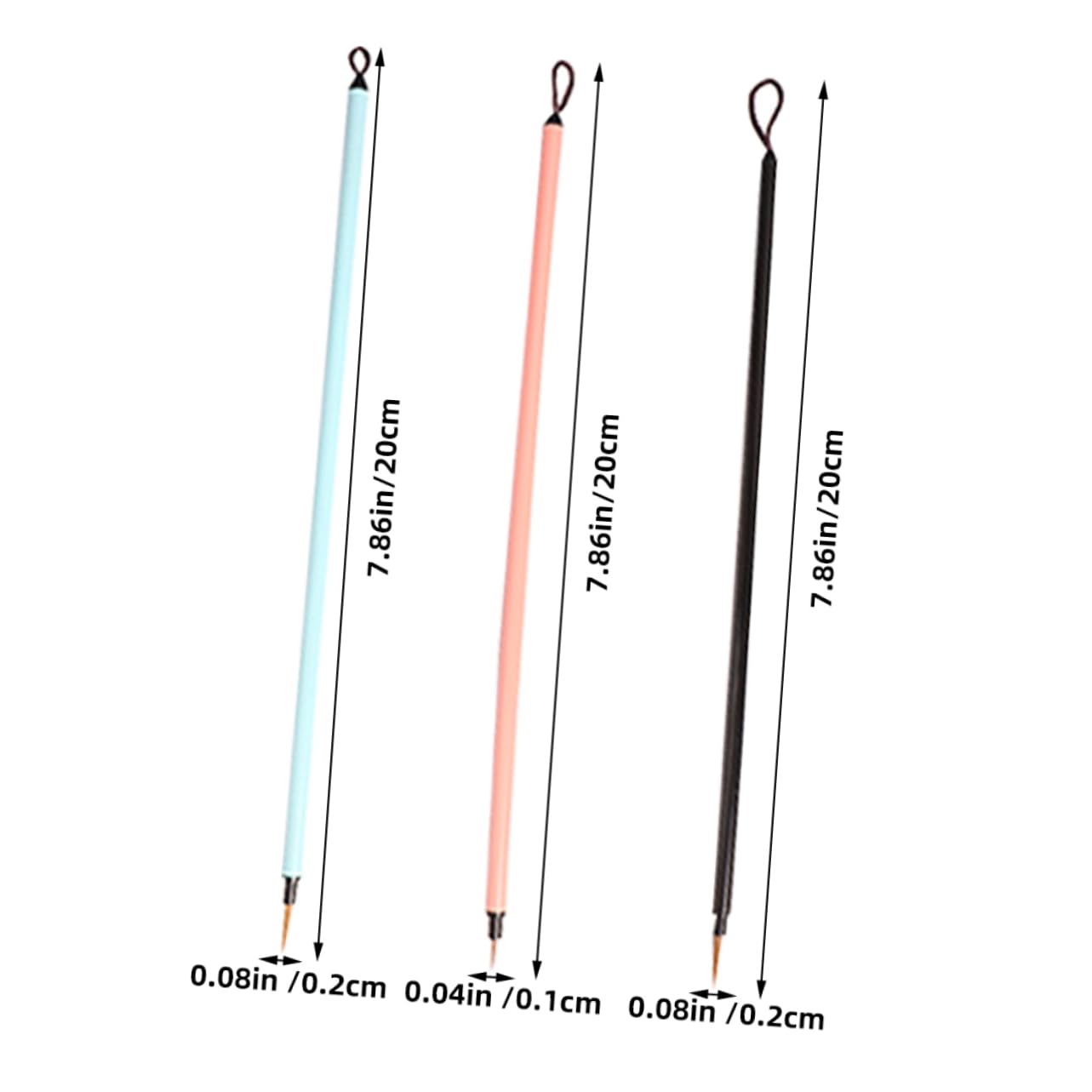ERINGOGO 3pcs Fine Tip Hook Pen Calligraphy Set Fine Line Brush Art for Watercolor Painting