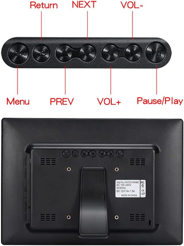 デジタルフォトフレーム、12インチLed 【アルバムフル】 Hd電子額縁、1280X800解像度、写真やビデオを再生するためのUディスクSDカードの挿