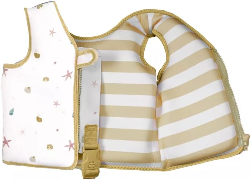 SARO 2025 UV UPF 50+ Swim Vest: Adjustable Flotation, Safety Clasp, Neoprene Comfort for Kids