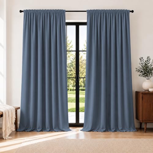 Deconovo Black Out Curtains 95 Inches Long for Living Room and Bedroom