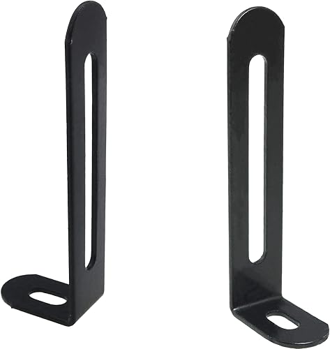 Miniatura 3 de JianLing Soporte de esquina 2.835x0.591x0.945 in negro en forma de L soporte de estante 90 grados ángulo recto soportes con tornillos de montaje