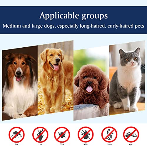 Fellkamm für Katzen und Hunde - 7-Teiliges Set mit Entwirrkamm, Augen-Kamm, Tränenfleck-Entferner, Flohkamm - Edelstahl Hundesalon Kämme für Haustiere