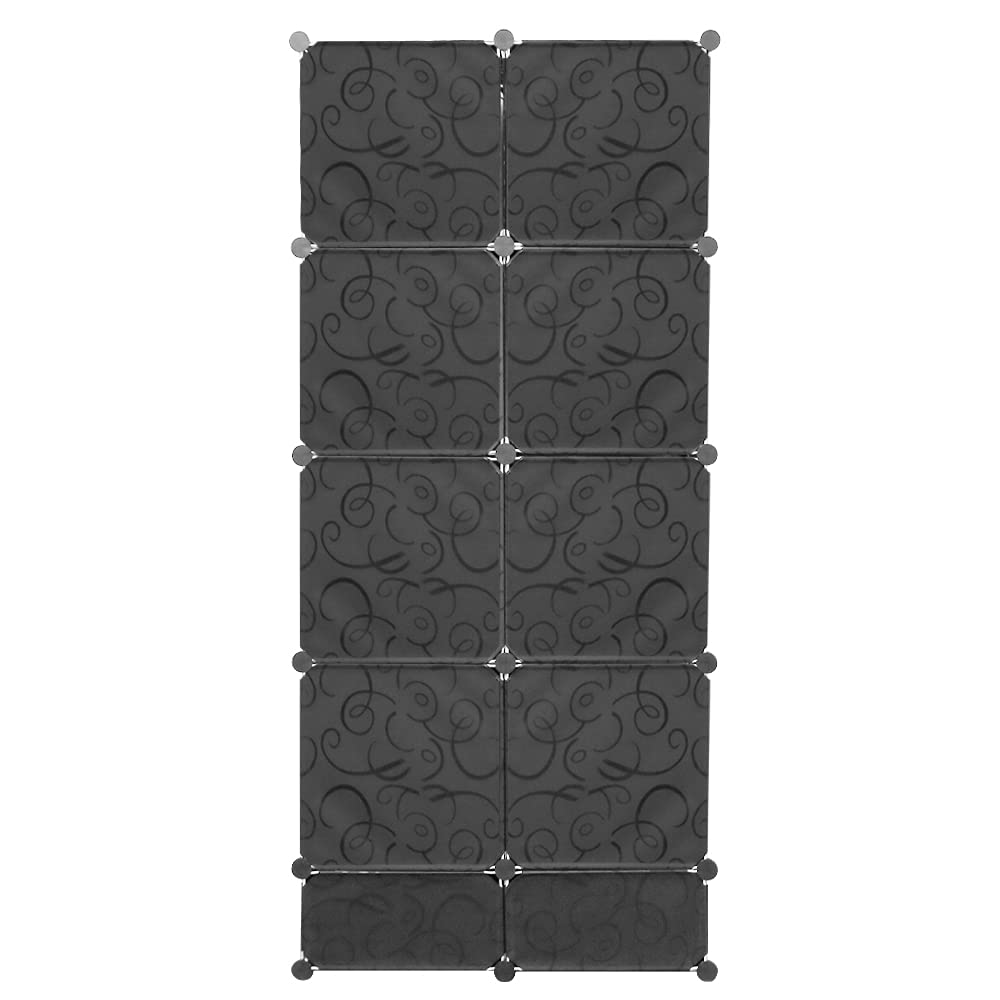 Armario Modular, Guardarropa portátil para Colgar Ropa, 8 Cubo Ropero Combinado, Organizador de Almacenamiento Modular(167*76*37cm)