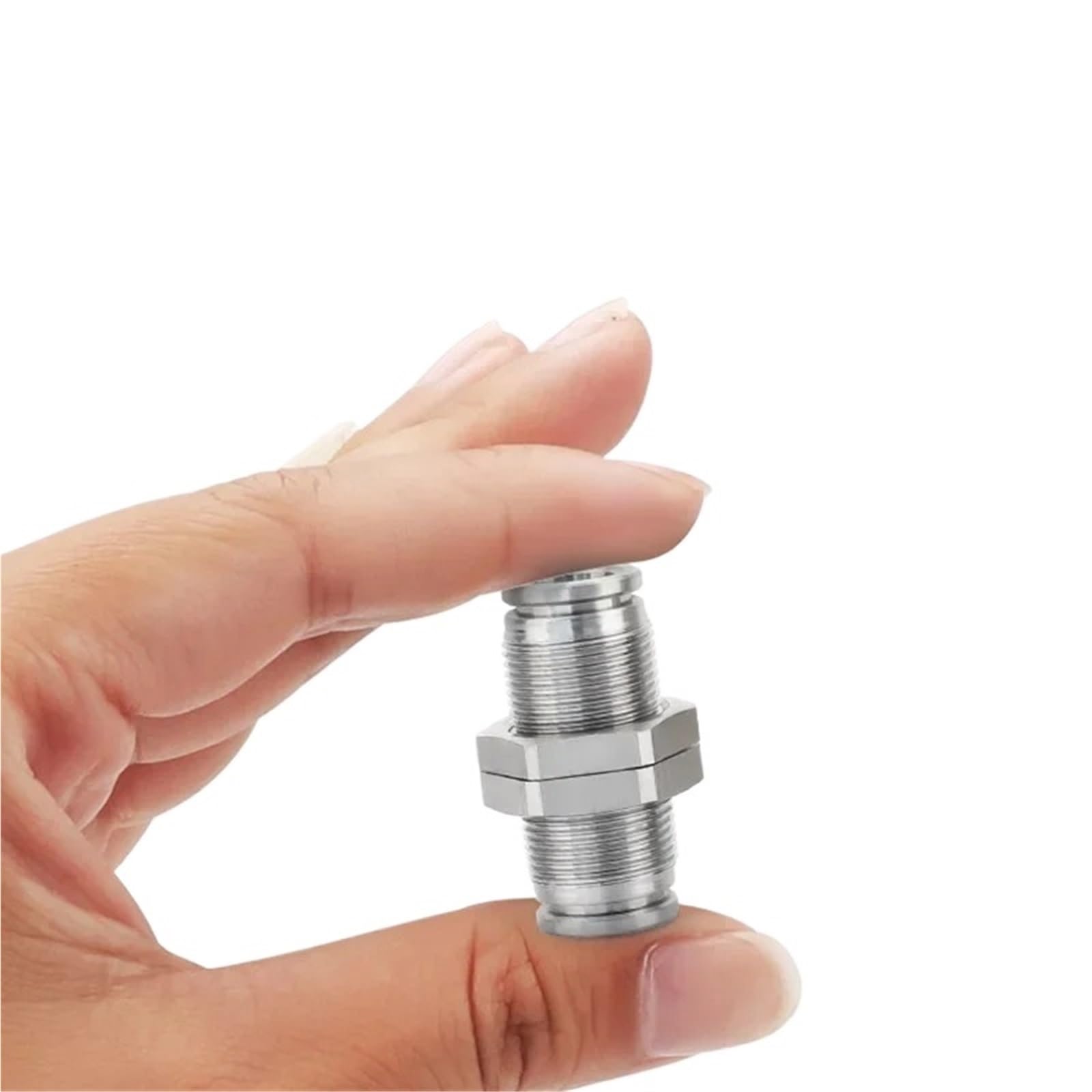 Raccordi Aria Compressa 10/50/200PCS PM 304 Raccordo In Acciaio Inox Metallo Pneumatico Attacco Rapido 4 6 8 10 12 14 16 millimetri Push In Tubo Dell'aria Connettore(PM-16,200 pcs)