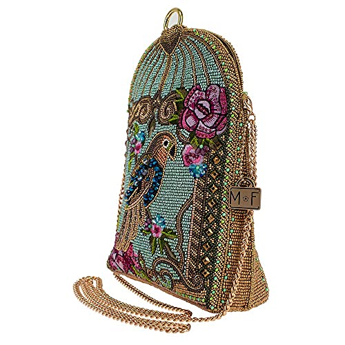 Mary Frances Pretty Parrot Beaded Handbag Bird Embellished Crossbody Evening Bag, Multicolor4