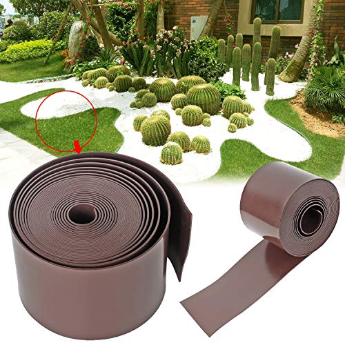 Preisvergleich Produktbild Forever Speed Rasenkante PE 2mm Rolle Glatt Kunststoff Beeteinfassung Rasenbegrenzung Beetumrandung 50m x 15cm (LxH) Braun (10m x 10cm)