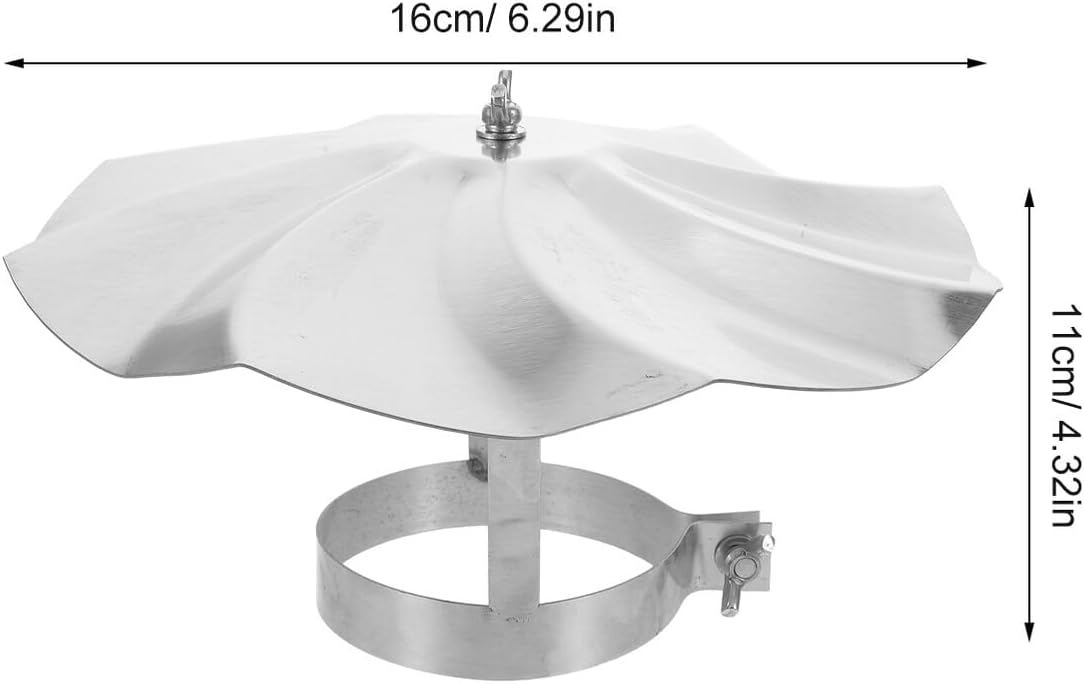 Chimney Cap Roof Vent Cover 76mm Stainless Steel Rainproof Flue Pipe Protector for Outdoor Fireplace Wood Stove Exhaust