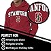 Campus Colors Adult Arch & Logo Soft Style Gameday Hooded Sweatshirt (Stanford Cardinal - Cardinal, X-Large)