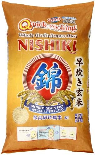 Nishiki Quick Cooking Brown Rice, 15-Pound