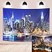 York City Backdrop Manhattan Night Scene Skyscraper Urban Light Skyline Background Photo Studio Porps 7x5FT