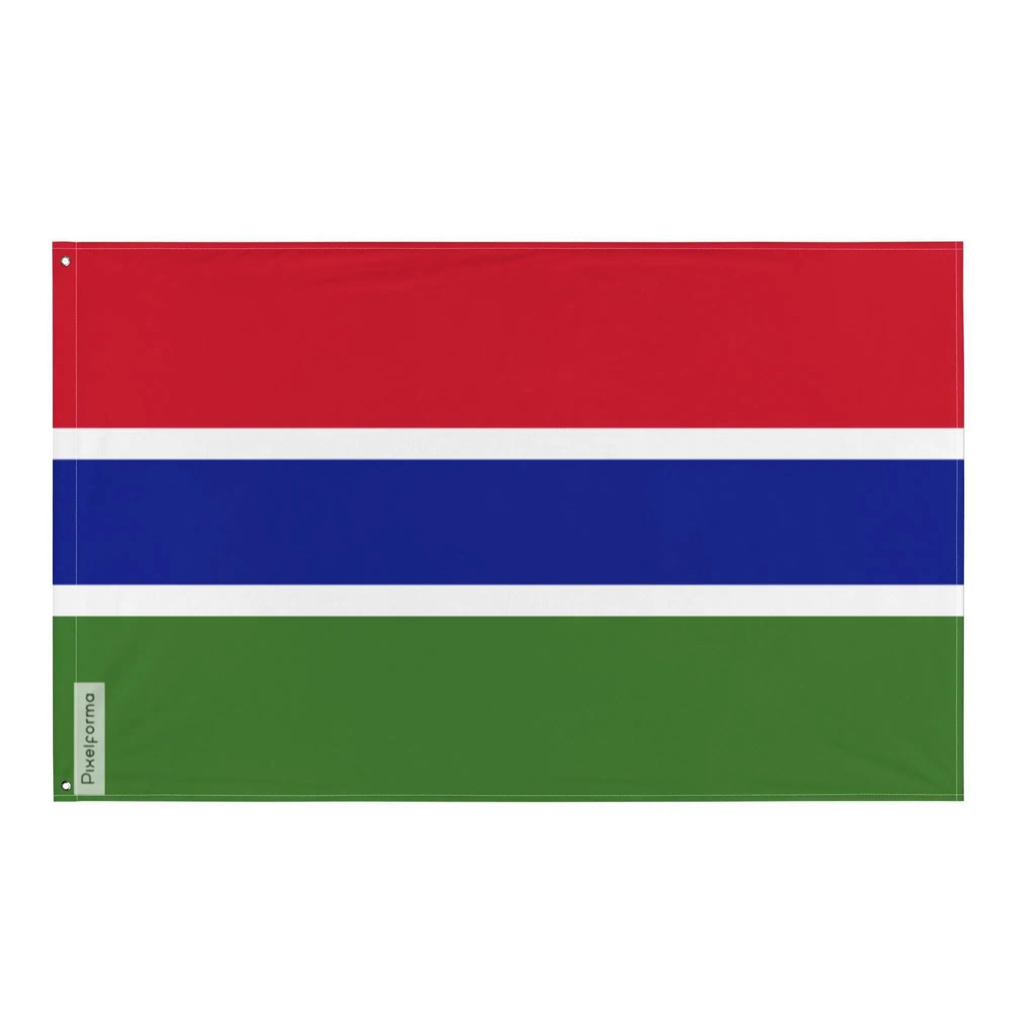Drapeau Gambie polyester extérieur intérieur avec œillets Pixelforma toutes tailles