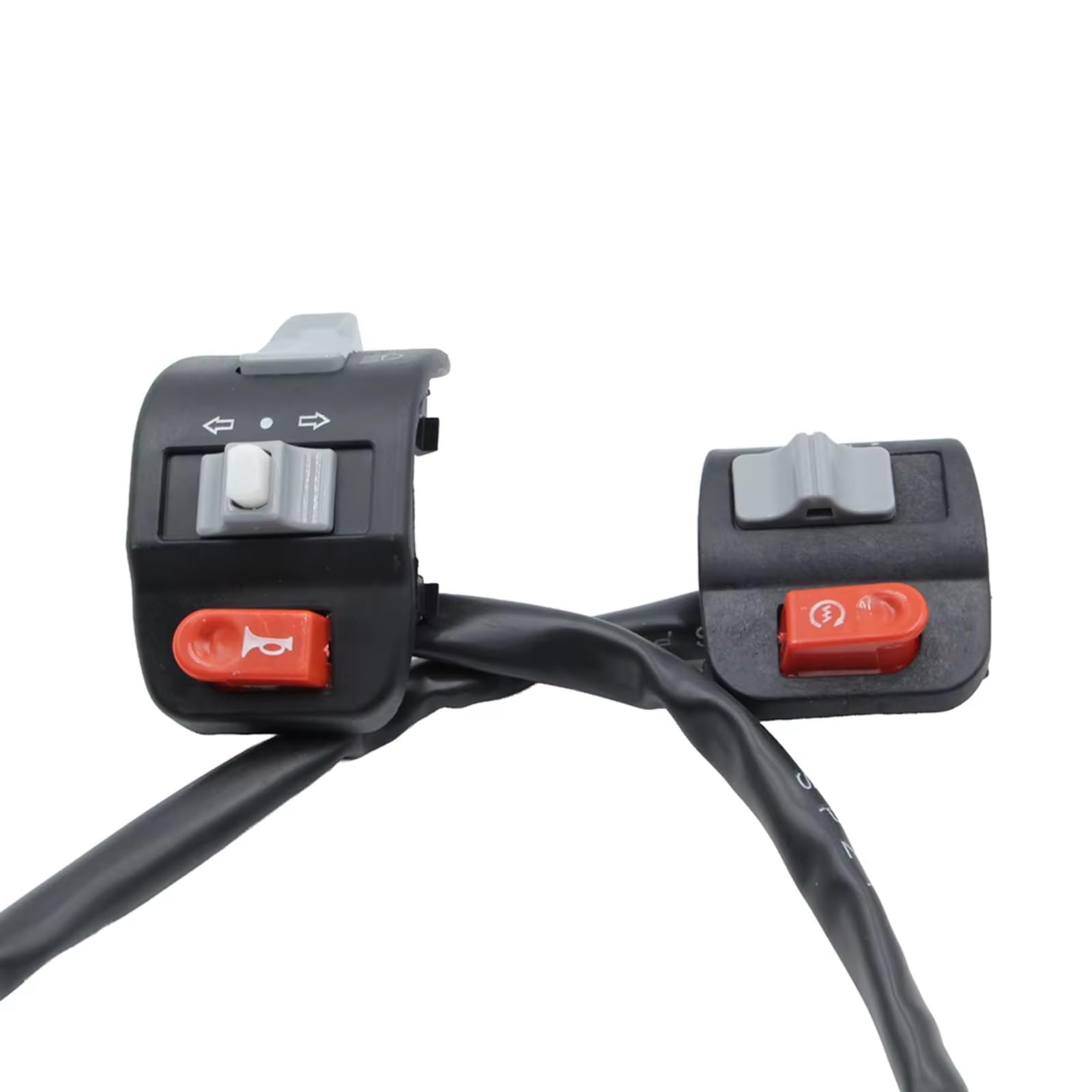 Interruptor Para Moto Manillar Eléctrico Para Bicicleta Eléctrica Universal Señal De Scooter Luz Antiniebla Eléctrica Interruptor De Botón Encendido Interruptor manillar moto(1 set)