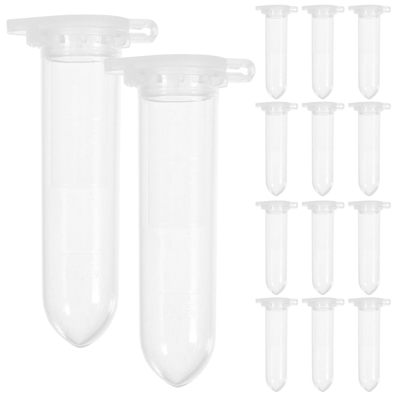 ULTECHNOVO 500Pcs 2Ml Centrifuge Tube Container High Transparency Microcentrifuge Tubes with Secure Snap Lid for Laboratory and Delicate Samples