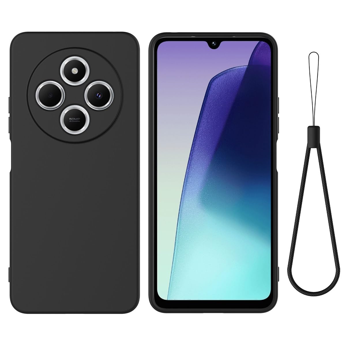 Coque Xiaomi Poco M7 5G résistante aux rayures et fine Svart - 8