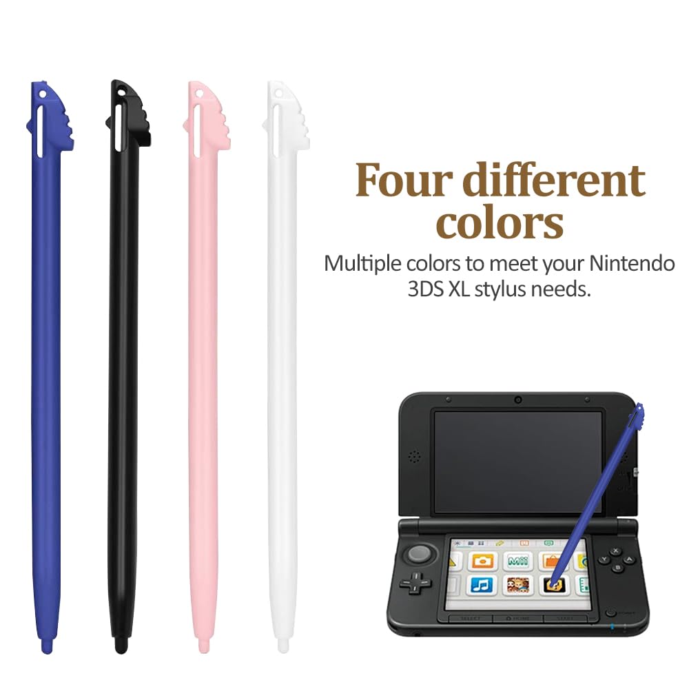 Lot de 4 stylets pour écran tactile Nintendo 3DS XL, accessoires console jeu 3DSXL, plastique (4 couleurs)