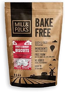 Mill & Folks Bake-Free Sweet And Savoury Biscuits Flour Mixture 900g | Vegan & Gluten-free