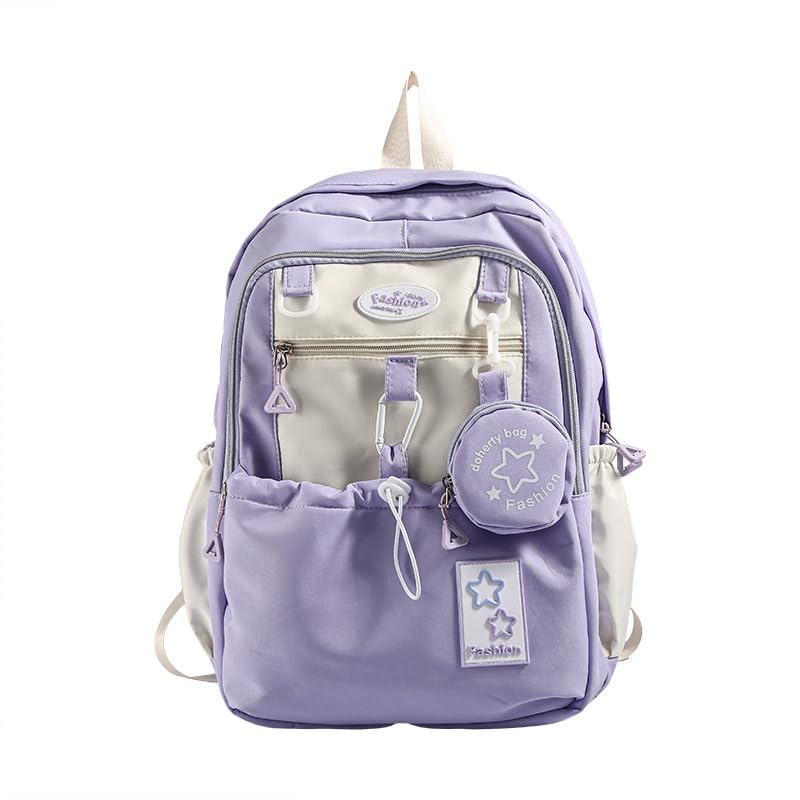 luolingongjue LUOLINGONGJUE® Men's and Women's College Backpack Large Capacity School Bag Travel Laptop Backpack | Purple-picture-39