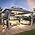 GARTOO 12'x14' Outdoor Hardtop Gazebo with Double Roof - Heavy-Duty Galvanized Steel Top Aluminum Frame Gazebo with Breathable Netting & Privacy Curtain for Patio, Porch, Garden, Lawn, Deck, Backyard