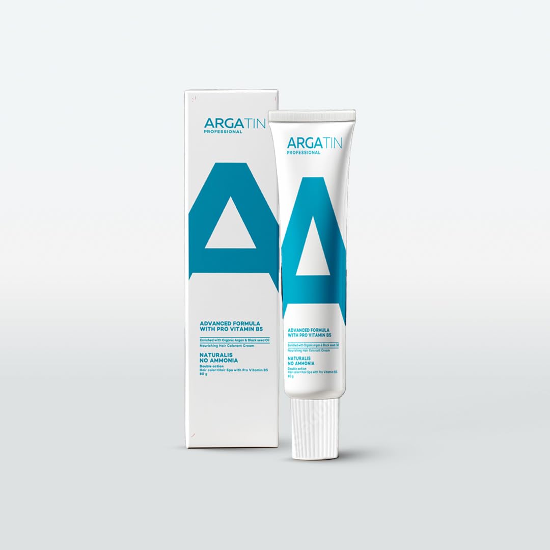 Professional Naturalis Hair Color Tube, No.3 Dark Brown - 80gm | 2in1 Formula Hair Color + Hair Spa | Enriched with Pro Vitamin B5 & Organic Argan Oil