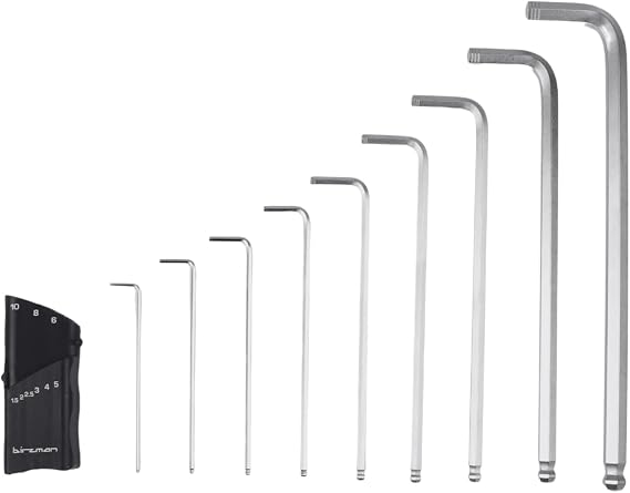 Birzman Hex Key Set (9pcs) | Durable Allen Key Set with 1.5-10mm Sizes | Precision Bike Maintenance Tool