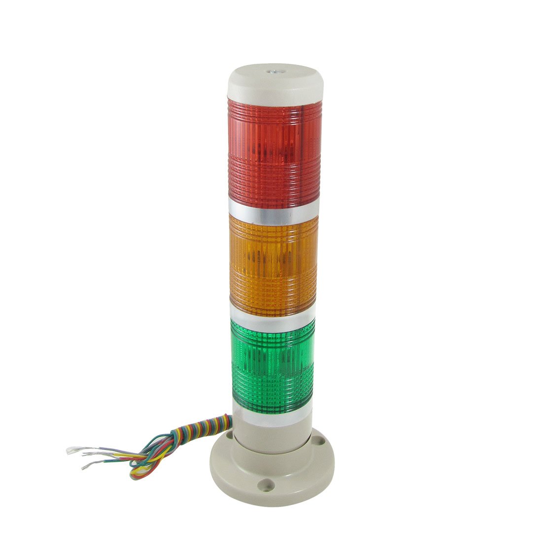 Ruilogod Luz de advertencia de la torre industrial de la señal del verde amarillo de 12V DC