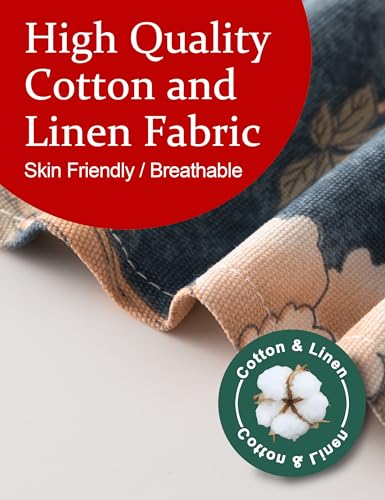 Image of Cozy Adjustable Cross Back Aprons for Women with Pockets Cotton Linen Cooking Kitchen Baking